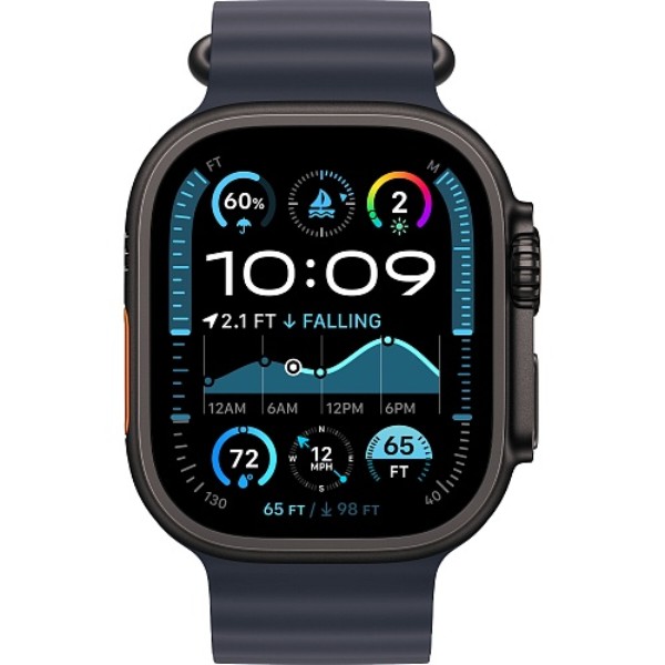Фото - Смарт-часы Apple Watch Ultra 2 49 mm Black Titanium Case with Ocean Band White (Восстановленный, Почти новый)